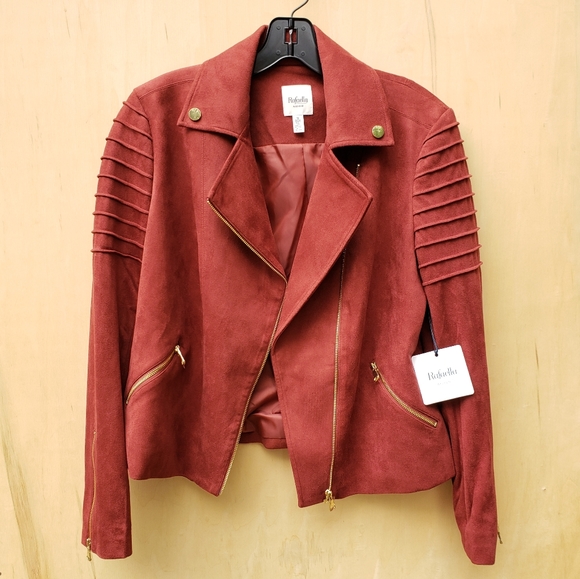 Rafaella Jackets & Blazers - NWT Rafaella Faux Suede Moto Style Jacket - S